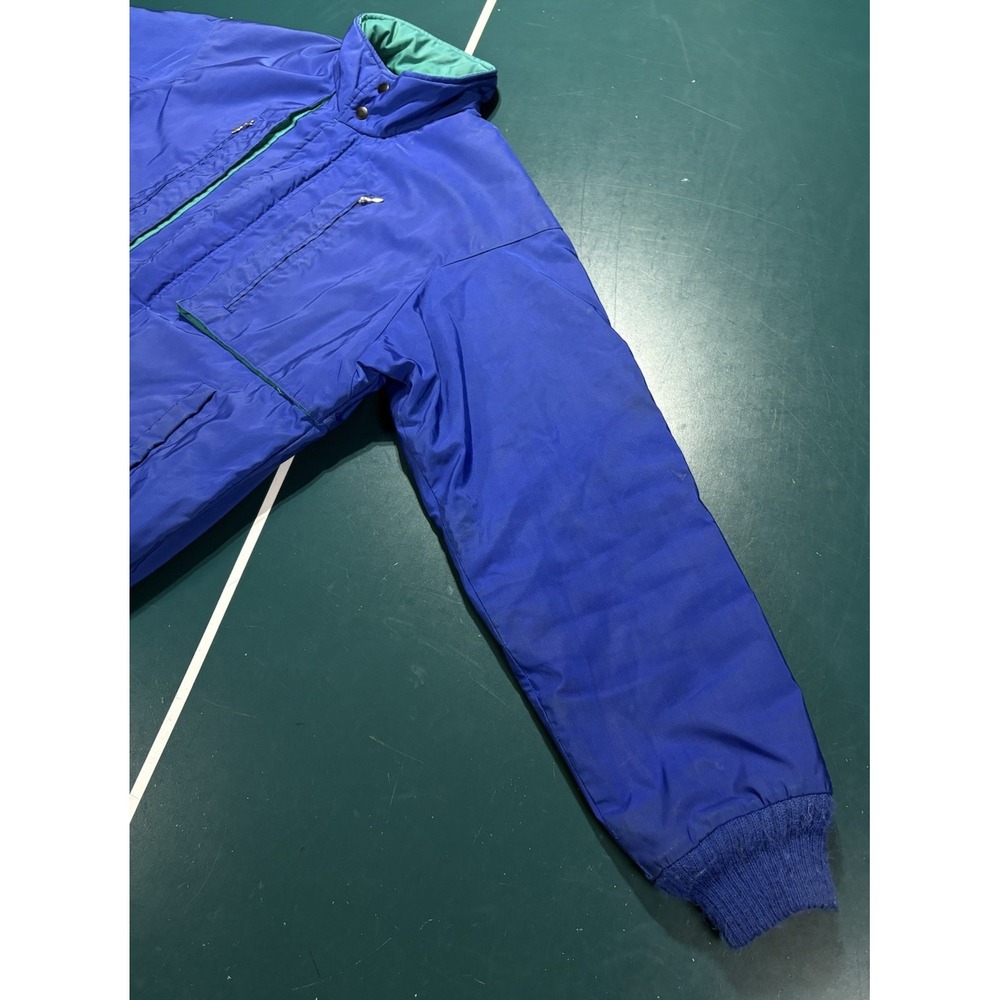 Vintage Pendleton Bomber Jacket Men M Lobo Blue Purple Plaid Wool Thinsulate 80s - Picture 6 of 16